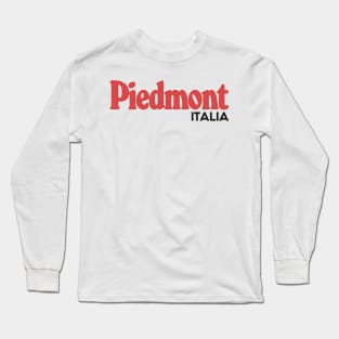 Piedmont / Piemonte - Retro Style Italian Region Design Long Sleeve T-Shirt